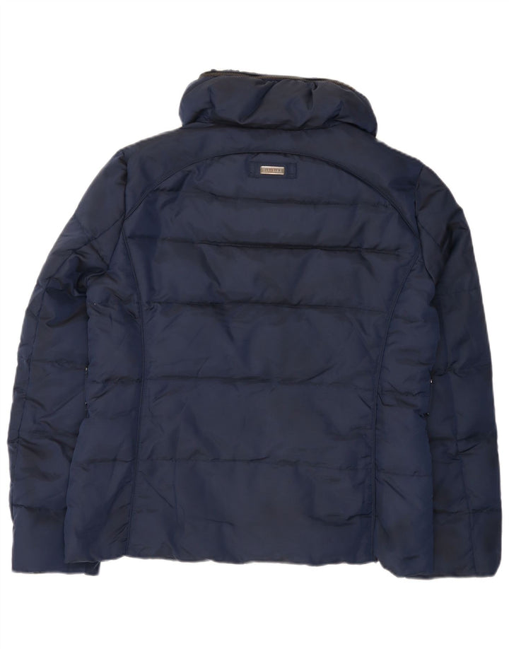 Jachetă căptușită pentru femei Zara UK 18 XL Nailon bleumarin