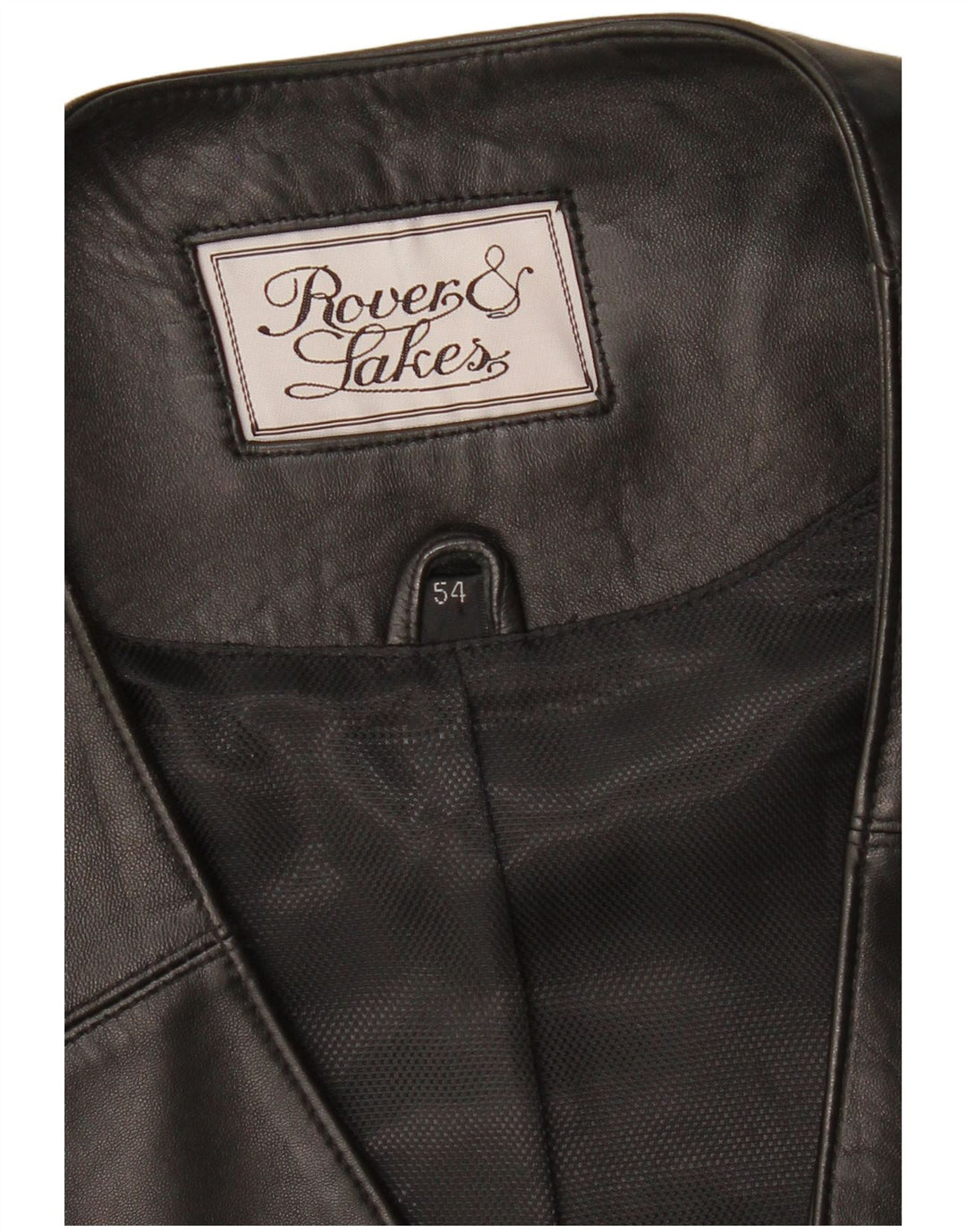 Vestă din piele pentru bărbați ROVER&LAKES IT 54 XL din piele neagră