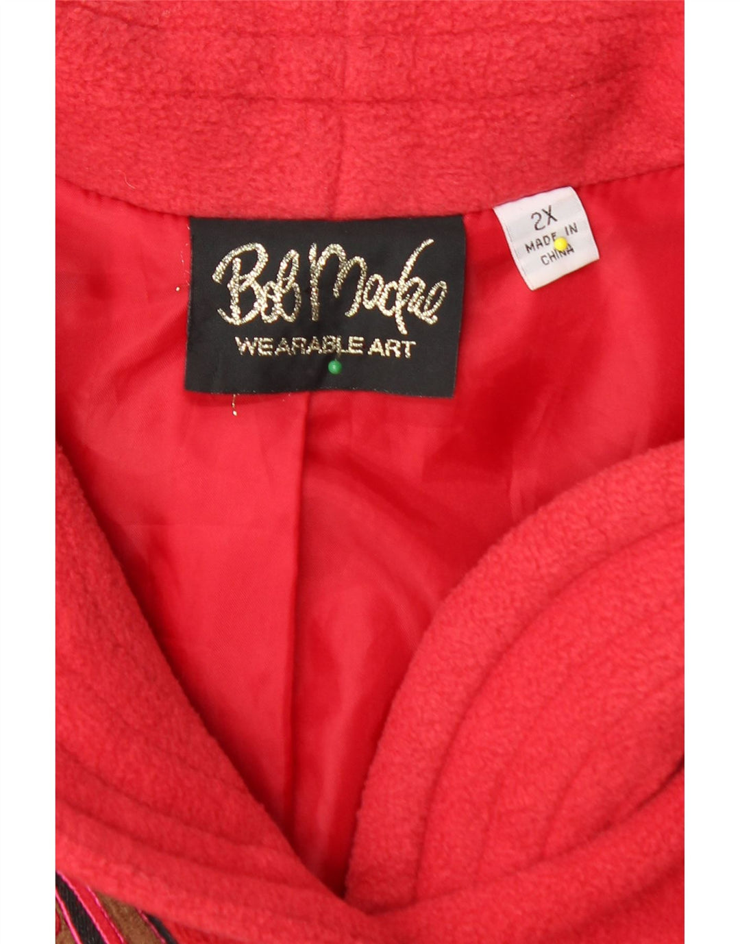 BOB MACKIE pardesiu lângă pentru femei UK 20 2XL poliester floral roșu