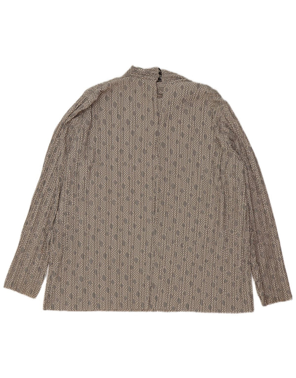 Bluză cu mânecă lungă supradimensionată pentru femei Zara UK 14 Medium Gri Geometric