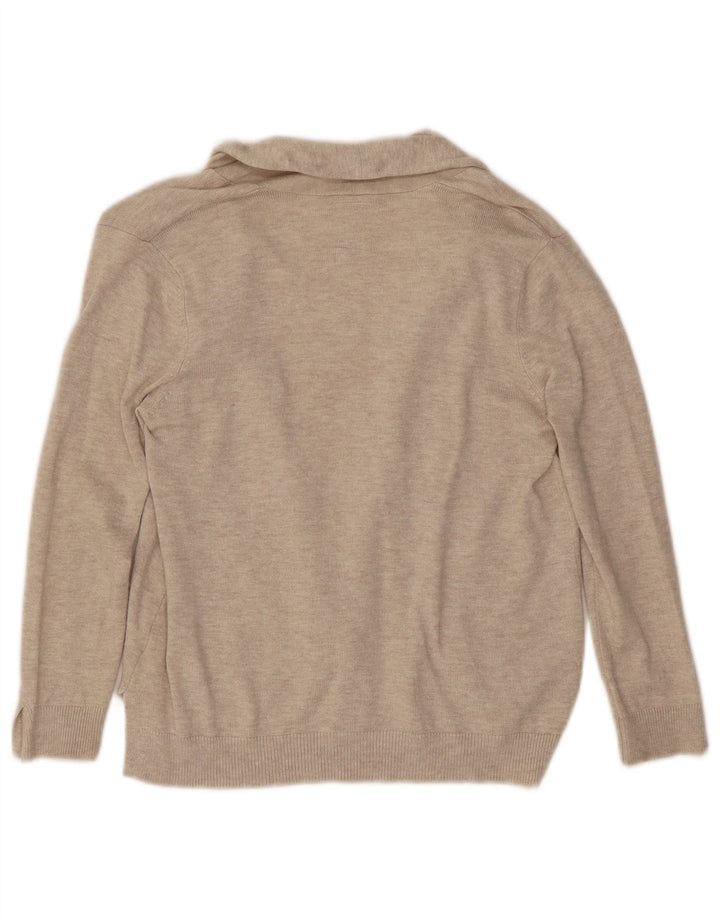 Pulover cardigan deschis pentru femei Zara UK 8 mic, bej, viscoză