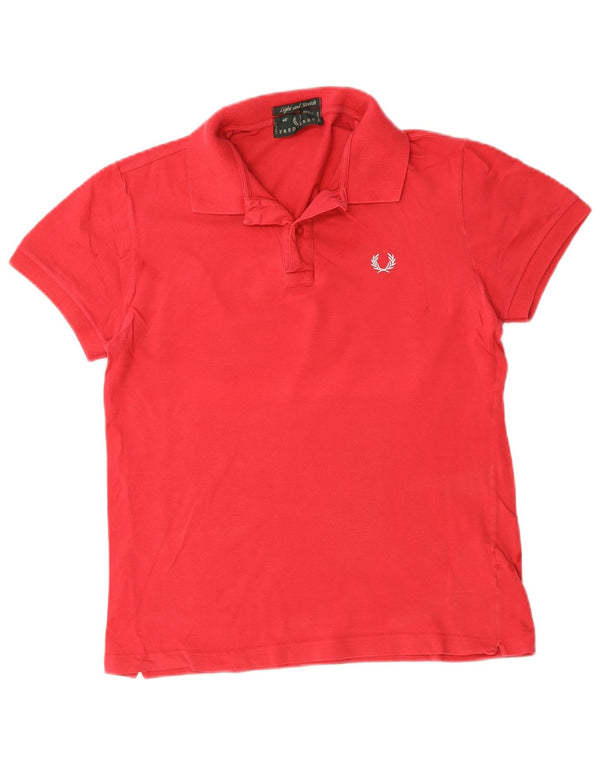Cămașă polo Fred Perry pentru bărbați, bumbac roșu mediu