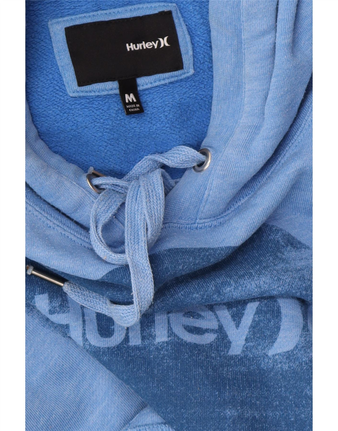 HURLEY Pulover cu glugă grafic pentru femei UK 14 Medium Blue