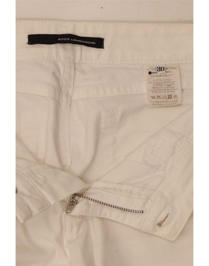Atos Lombardini Blugi Bootcut Femei W30 L31 Bumbac Alb