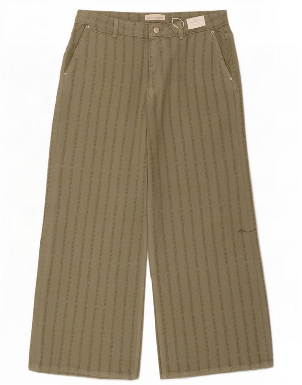 Marks & Spencer Pantaloni chino cu talie înaltă pentru femei UK 14 Large W32 L27 Khaki