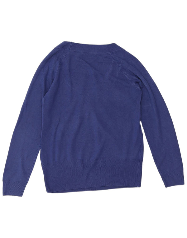 Pulover pentru femei Marks & Spencer cu gât de barcă UK 12 Medium Blue Acrylic