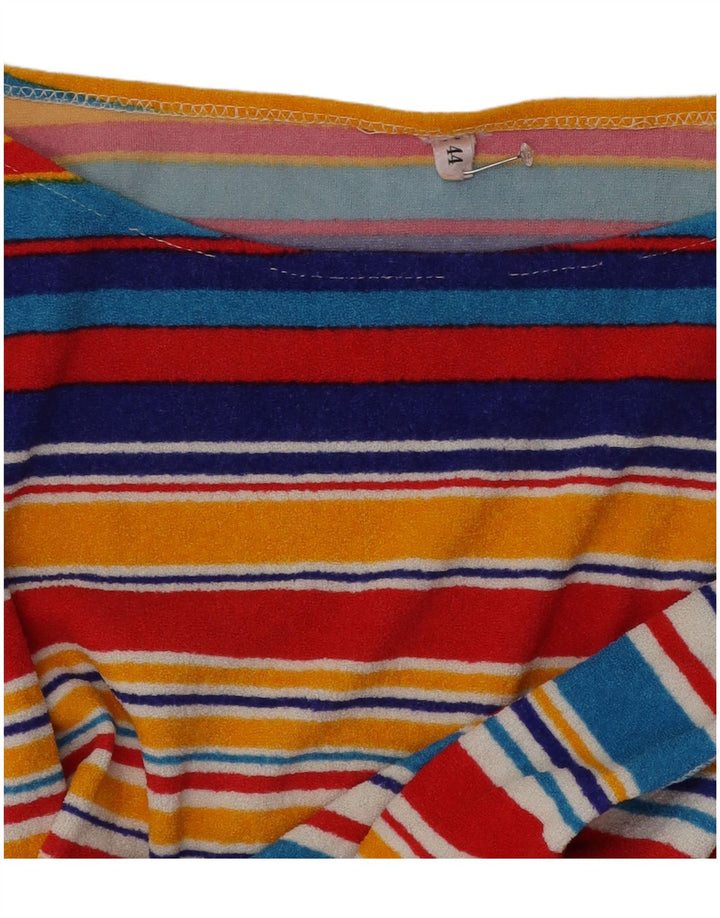 Top cu tunică vintage pentru femei IT 44 Plajă cu dungi medii multicolore