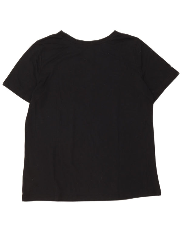 Tricou grafic Nike pentru femei Top UK 14 Medium Black Poliester