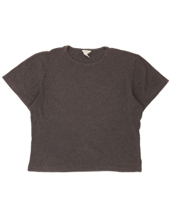 CALVIN KLEIN Tricou supradimensionat pentru femei UK 14 Bumbac gri mediu