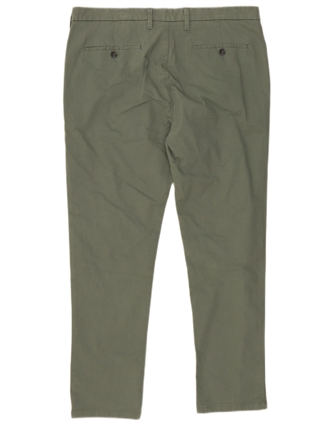 MARKS & SPENCER Pantaloni chino skinny pentru bărbați L36 L29 bumbac verde