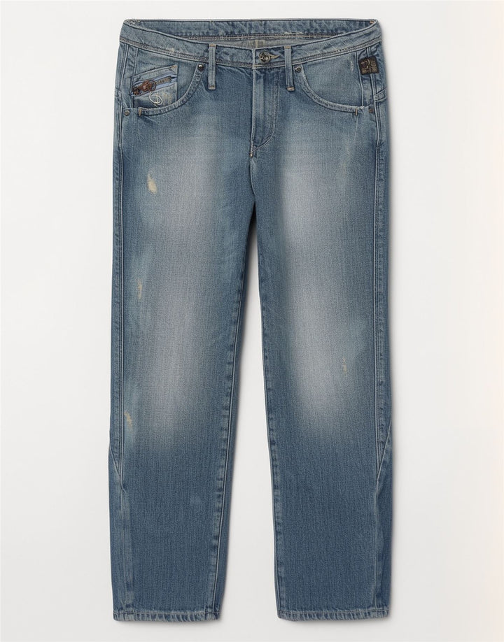 G-Star Blugi Distressed drepte pentru femei W27 L27 Bumbac albastru