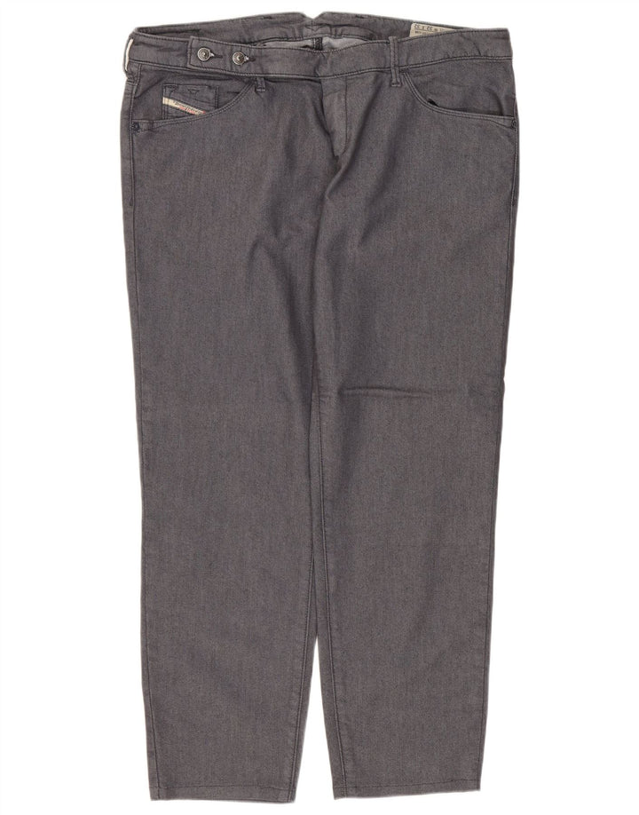 Blugi drepti pentru femei Diesel W32 L26 bumbac gri