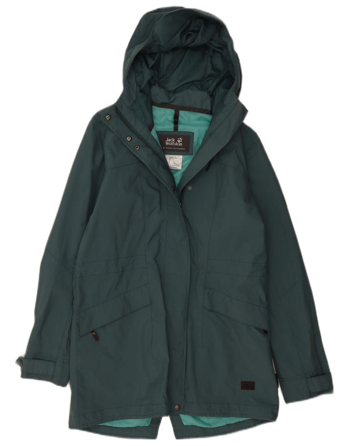 JACK WOLFSKIN Pelernă de ploaie cu glugă pentru femei UK 8/10 Poliamidă verde mică