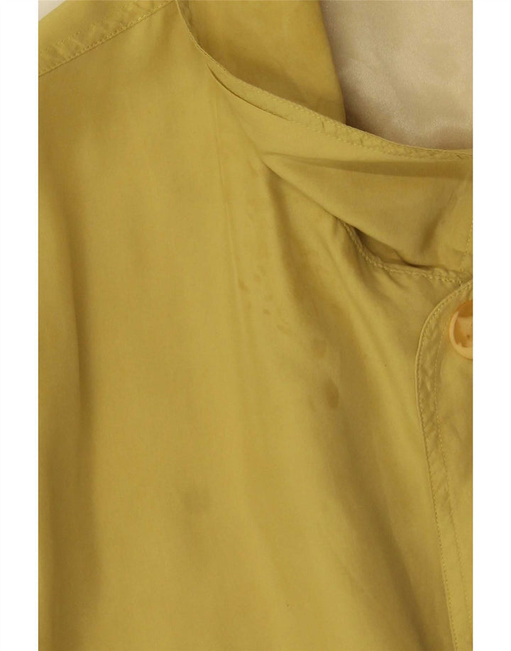 Jachetă vintage pentru bărbați, UK 44 2XL, mătase galbenă