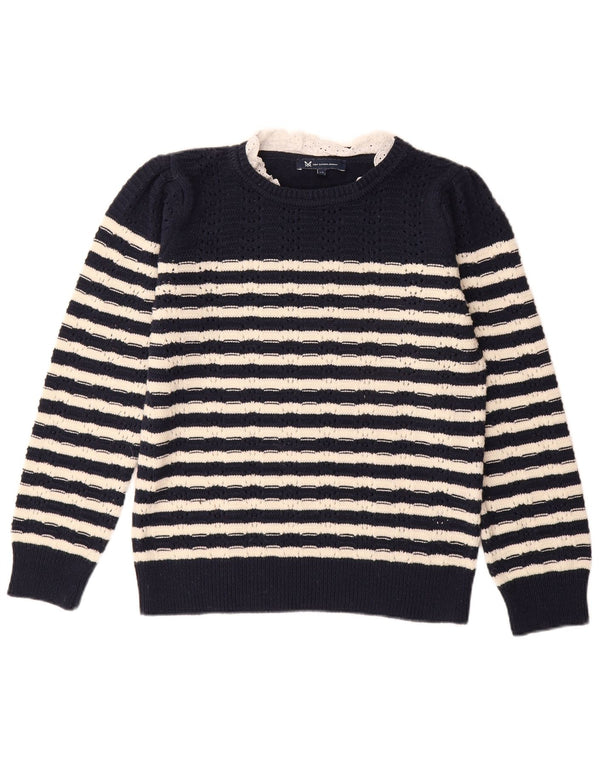 Crew Clothing Pulover pentru femei cu gât de barcă UK 12 Medium Bleumarin