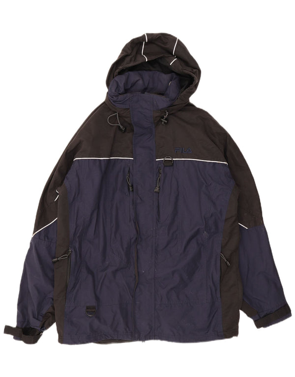 Jachetă de schi cu glugă Fila pentru bărbați UK 38 Medium Bleumarin, nailon, colorat, sport