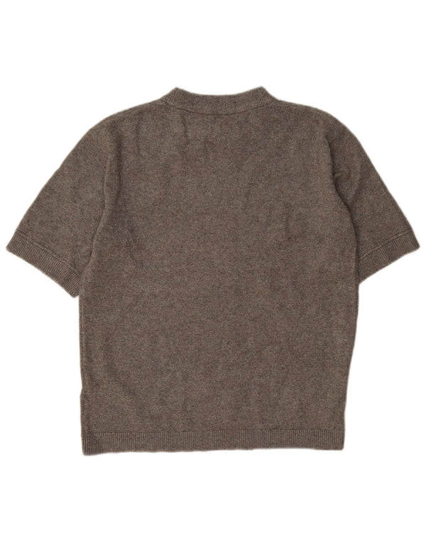 Pulover pentru femei Marks & Spencer, cu mânecă scurtă, cu gât crew, UK 6 XS, gri