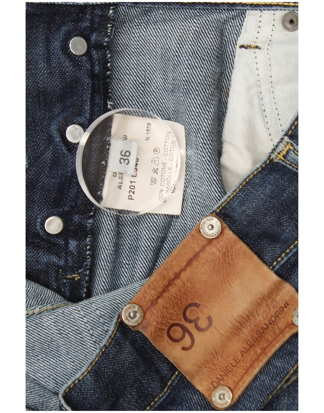 Daniele Alessandrini Blugi Drepți Bărbați L36 L31 Bumbac Albastru