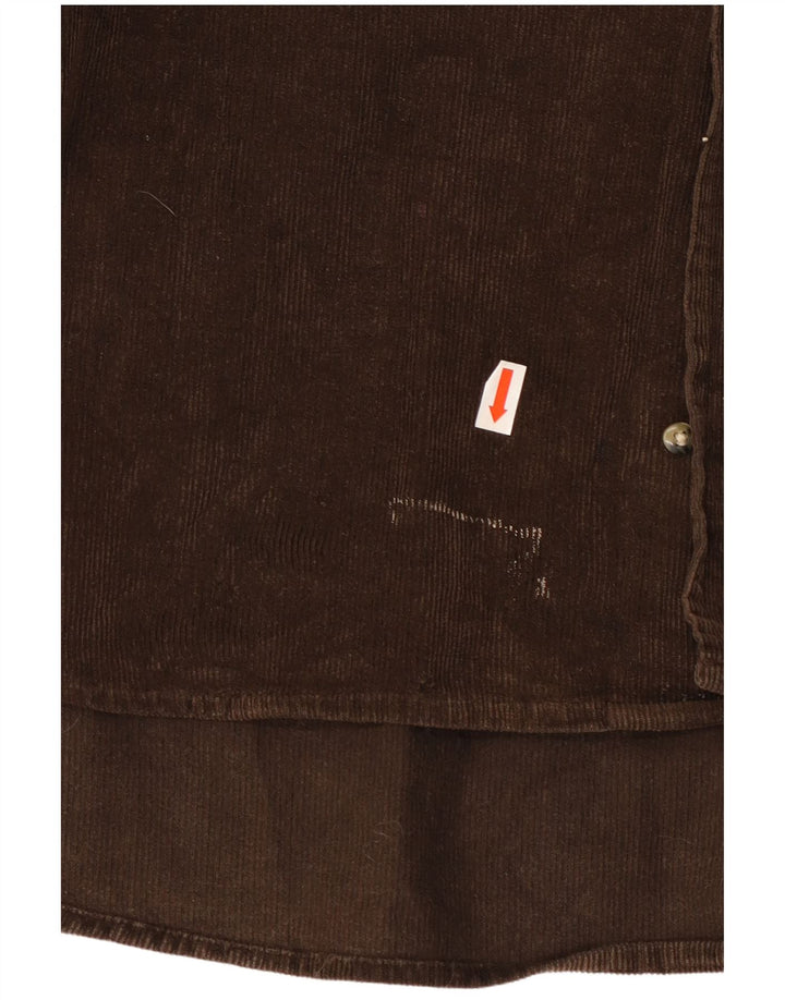 Cămașă din velur pentru bărbați CONTE OF FLORENCE, bumbac maro 2XL