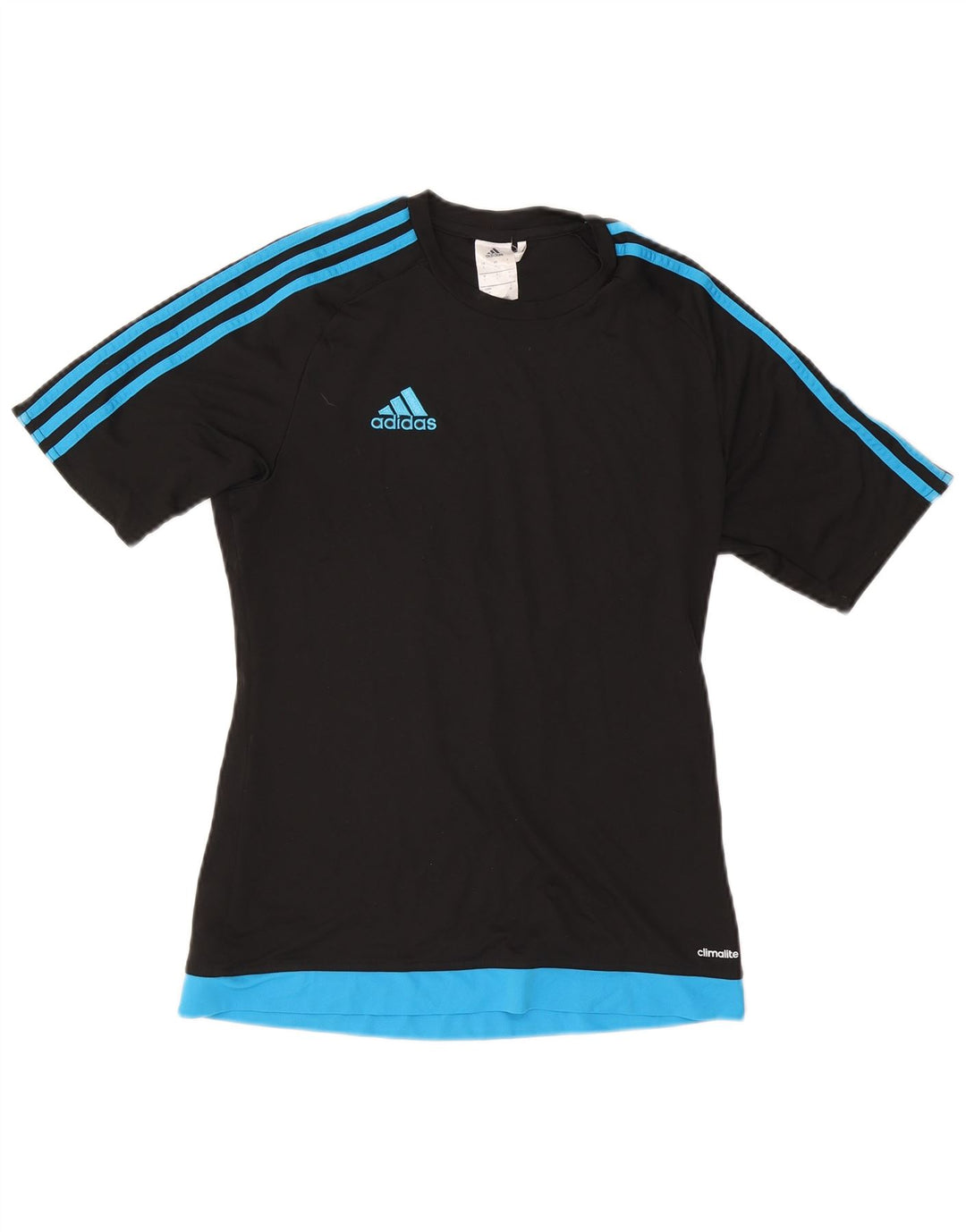 Tricou Adidas Climalite pentru bărbați Top mic, negru, poliester color bloc