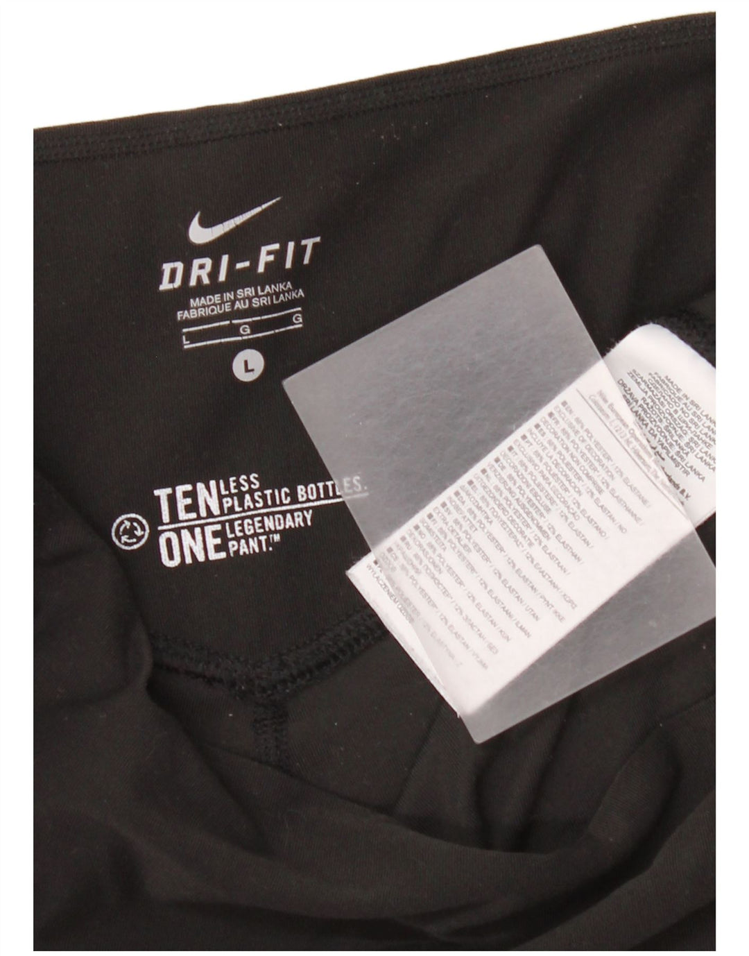 Leggings Dri Fit Nike pentru femei UK 16, mare, negru, poliester
