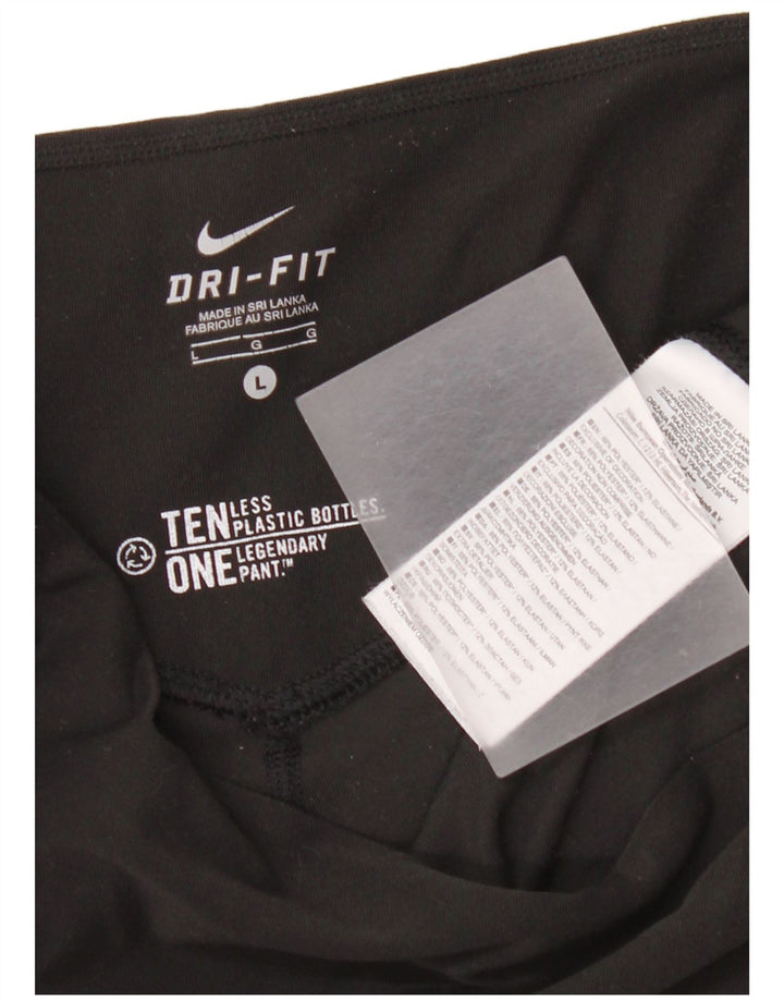 Leggings Dri Fit Nike pentru femei UK 16, mare, negru, poliester