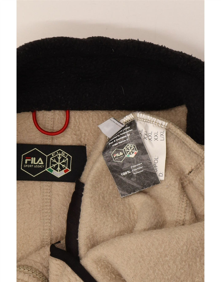 Jachetă fleece pentru bărbați FILA UK 44 2XL Bej Poliester color bloc