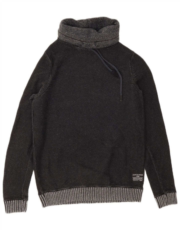 JACK & JONES Pulover cu gât rulat pentru bărbați, mic, gri