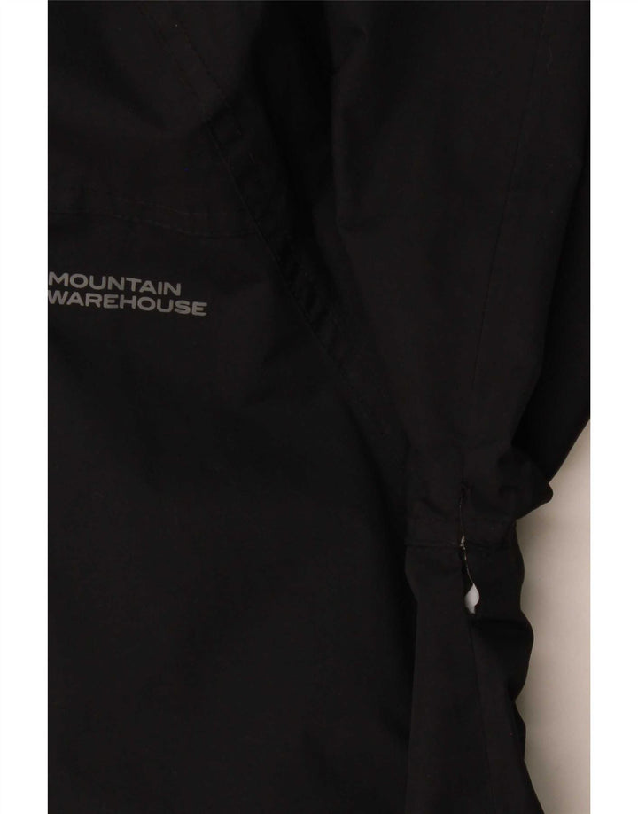 Jachetă de ploaie cu glugă pentru bărbați Mountain Warehouse UK 36 Poliester negru mic