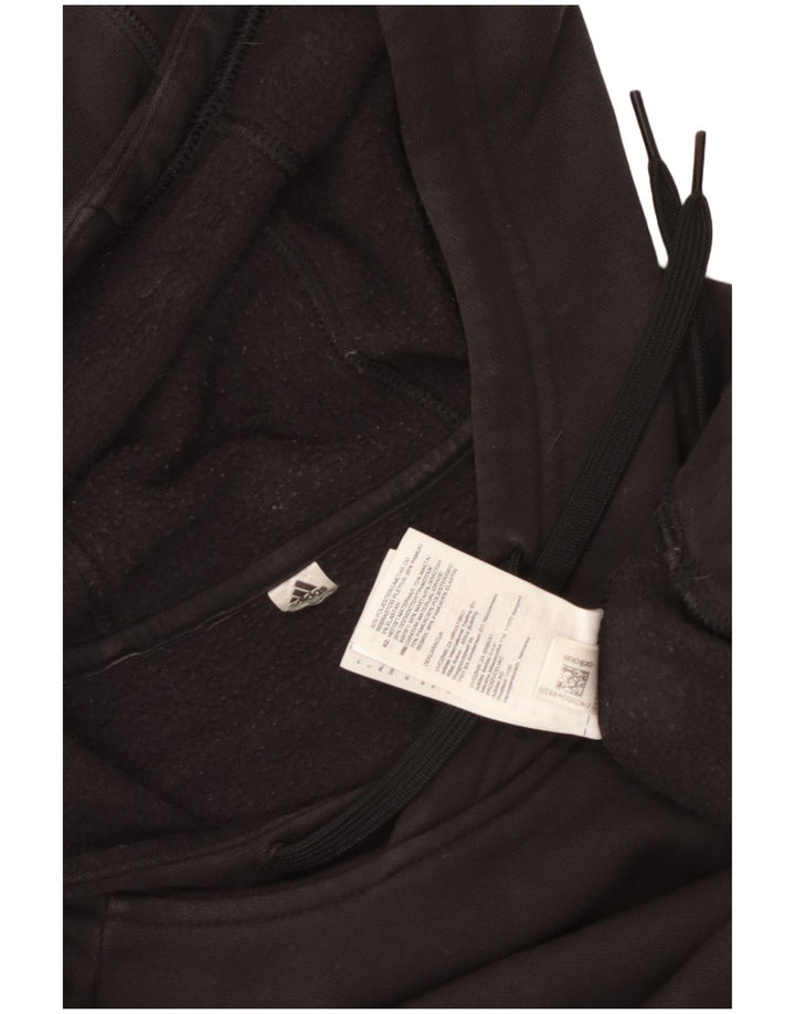 Pulover Adidas pentru bărbați, bumbac mediu negru