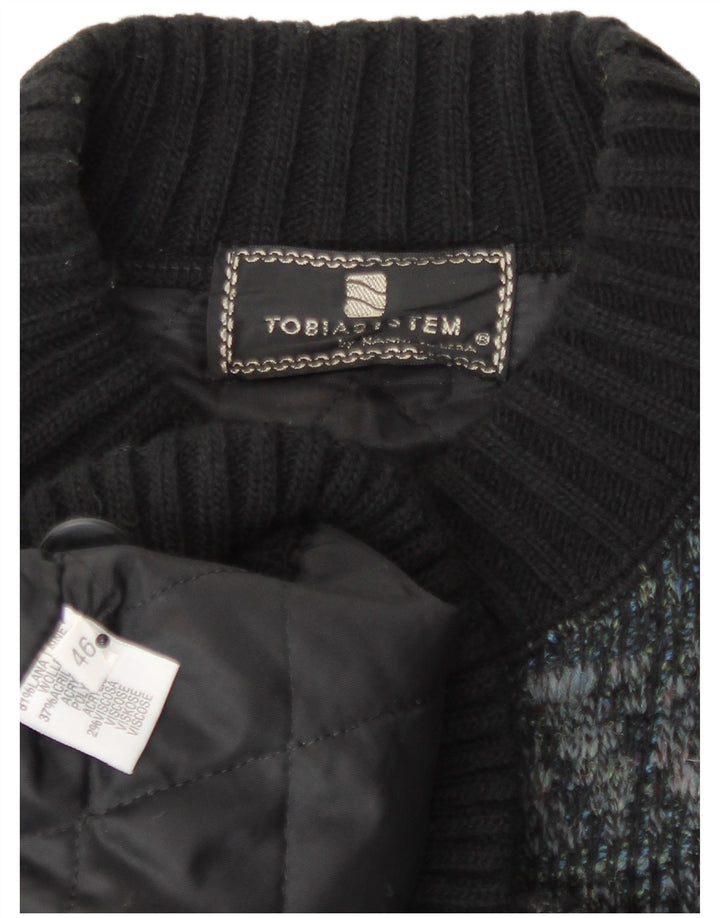 Jachetă Bomber Bărbați Tobia System tricot EU 46 Mic Bleumarin Lână Check Retro