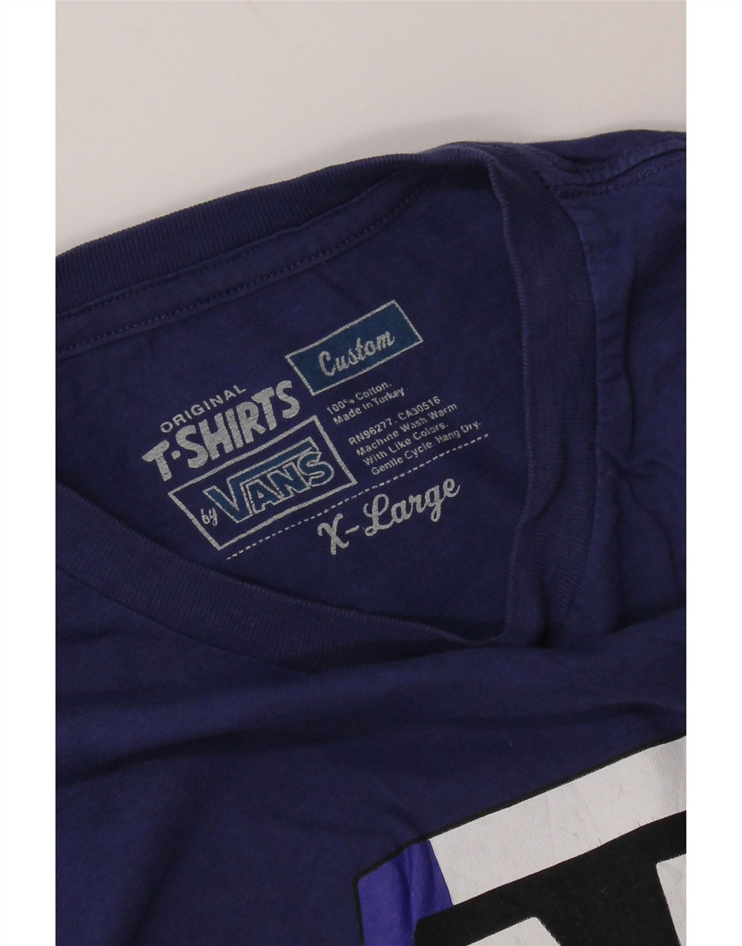 Tricou grafic personalizat VANS pentru bărbați Top XL Bumbac albastru