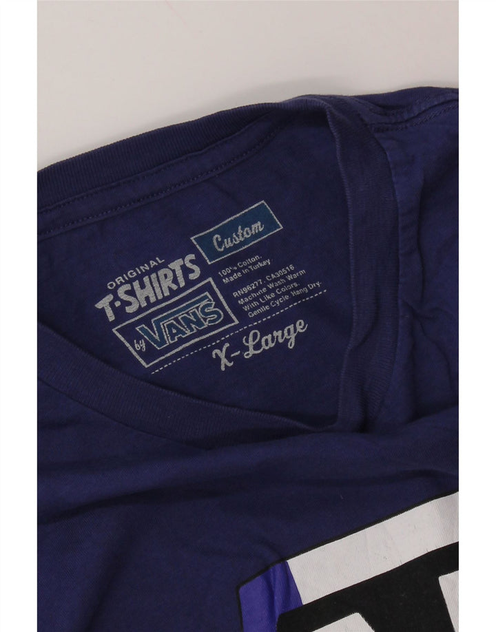 Tricou grafic personalizat VANS pentru bărbați Top XL Bumbac albastru
