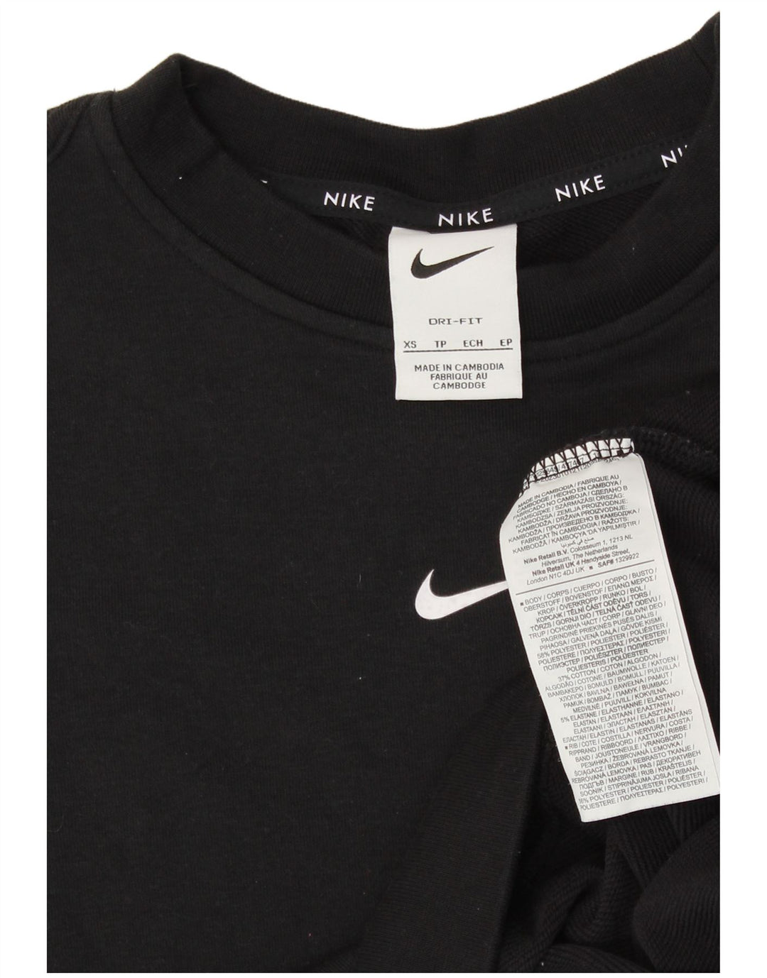 Pulover NIKE pentru femei UK 6 XS poliester negru
