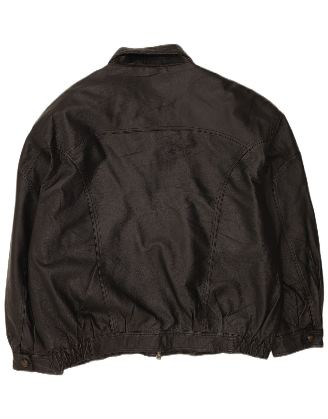 Jachetă de piele vintage pentru bărbați UK 42 XL din piele neagră