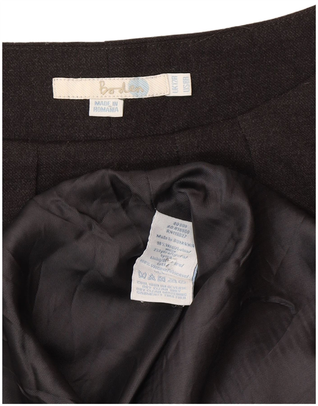 Rochie Boden pentru femei, cu mâneci 3/4, tip teacă obișnuită UK 12 Lână gri medie