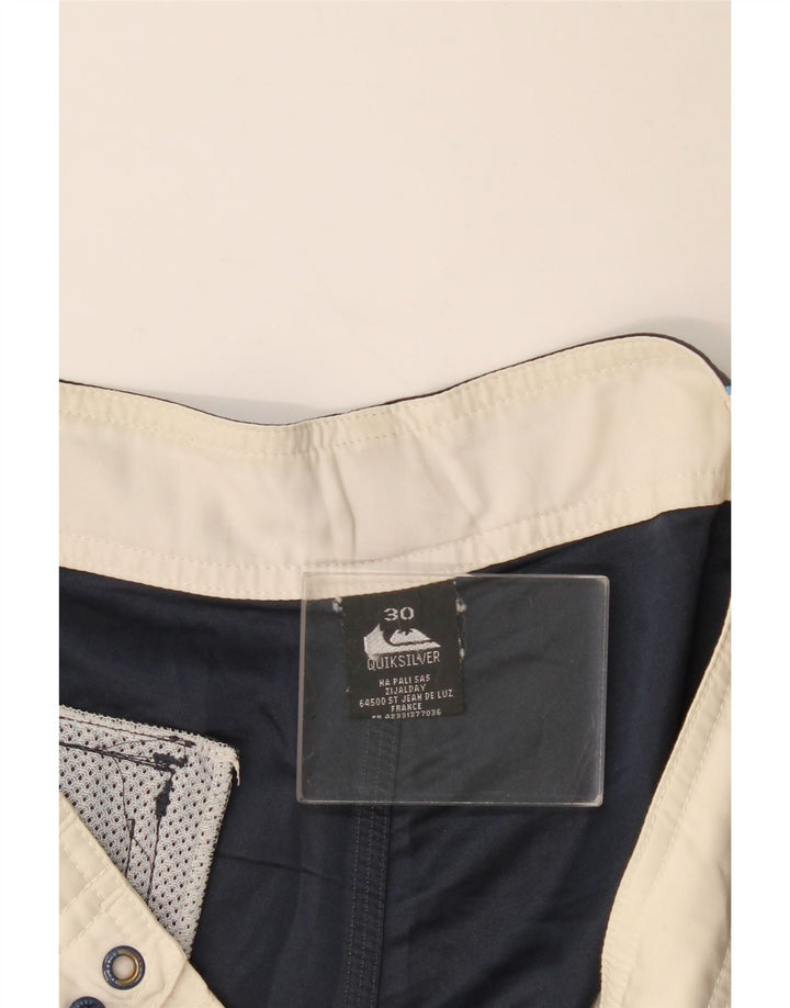 Pantaloni scurți de înot cu grafică Quiksilver pentru bărbați, poliester color-bloc, bej mediu