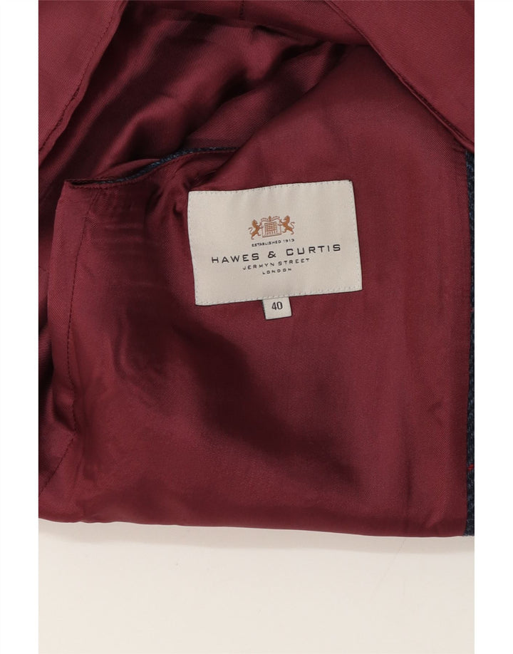 Hawes & Curtis Vestă pentru bărbați UK 40 Medium Bleumarin Check Viscose