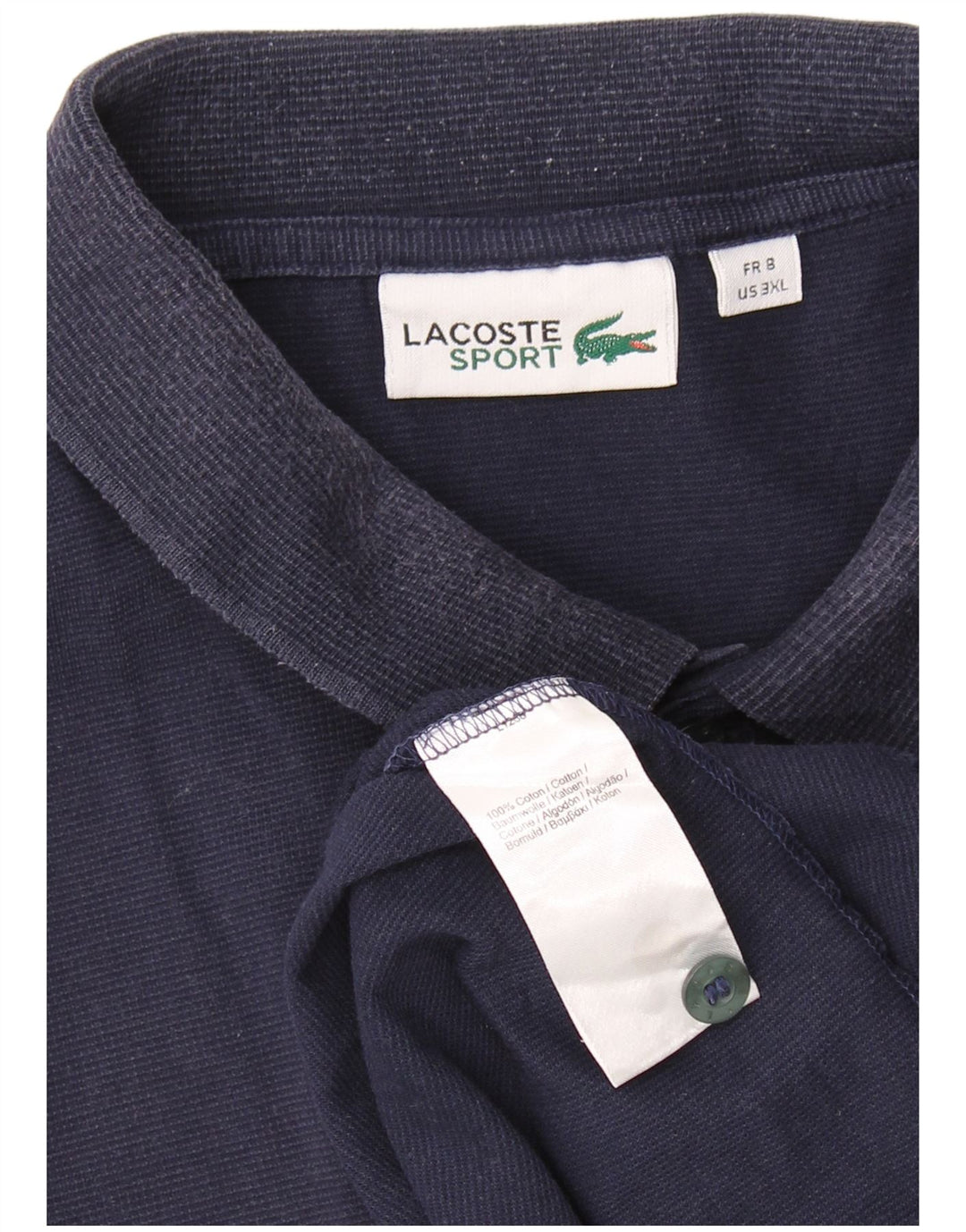Tricou polo pentru bărbați LACOSTE Mărimea 8 3XL Bumbac bleumarin