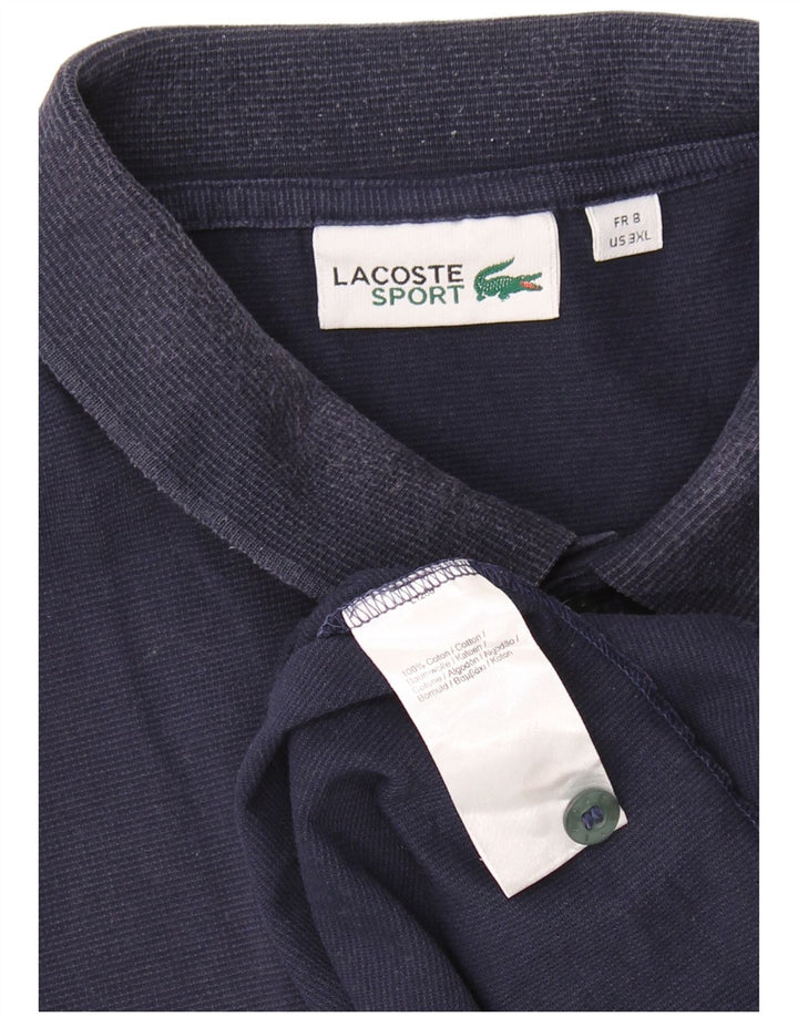 Tricou polo pentru bărbați LACOSTE Mărimea 8 3XL Bumbac bleumarin