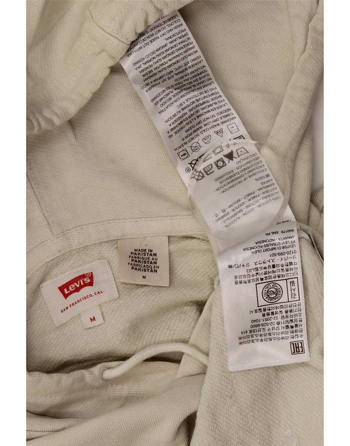 Pulover Levi's pentru bărbați cu capota, alb mediu, bumbac