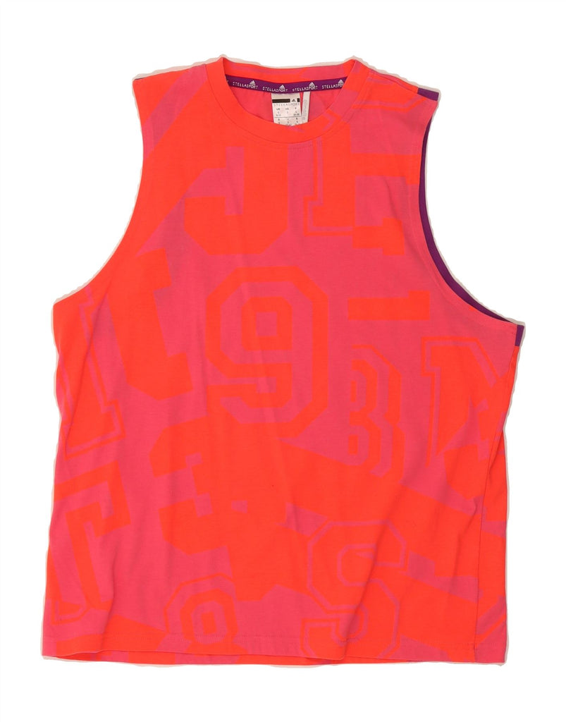 ADIDAS Womens Stella McCartney Graphic Vest Top UK 8/10 Small Pink Vintage Adidas and Second-Hand Adidas from Messina Hembry 
