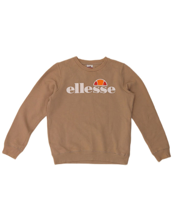 Hanorac cu grafic pentru băieți Ellesse Pulover 13-14 ani bumbac maro