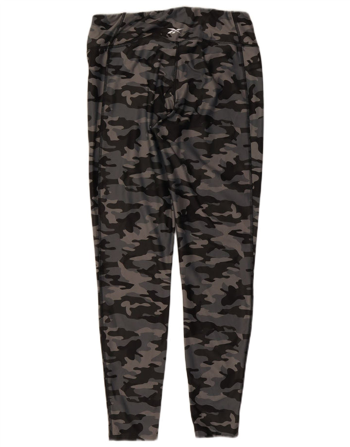 Leggings pentru femei Reebok UK 16/18, mare, gri, camuflaj, poliester