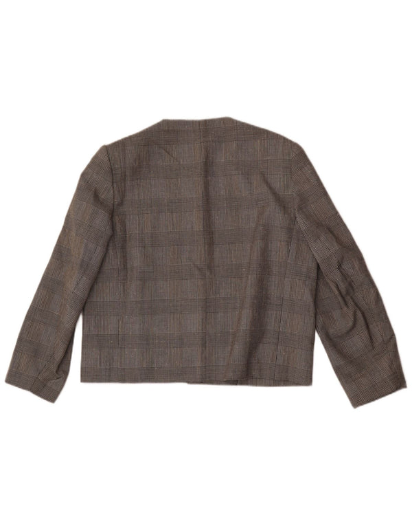 Jachetă Mansfield pentru femei cu 6 nasturi, UK 18 XL, poliester cu carouri gri