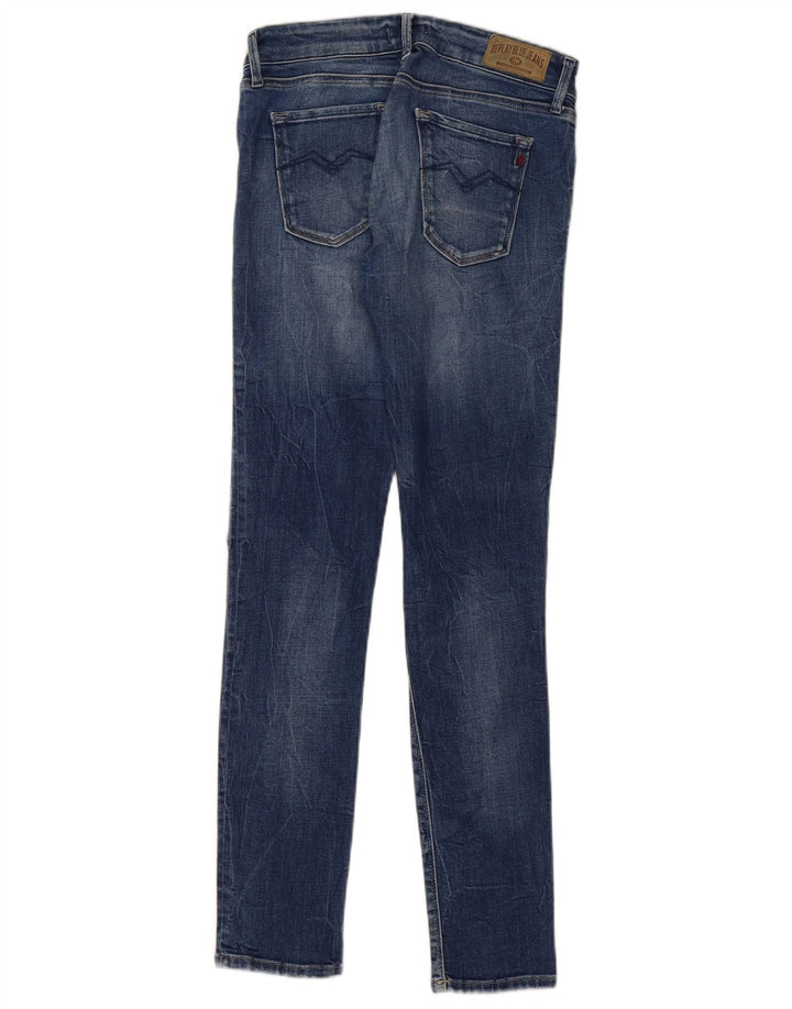Replay Blugi slim pentru femei Luz distressed W28 L30 Bumbac albastru