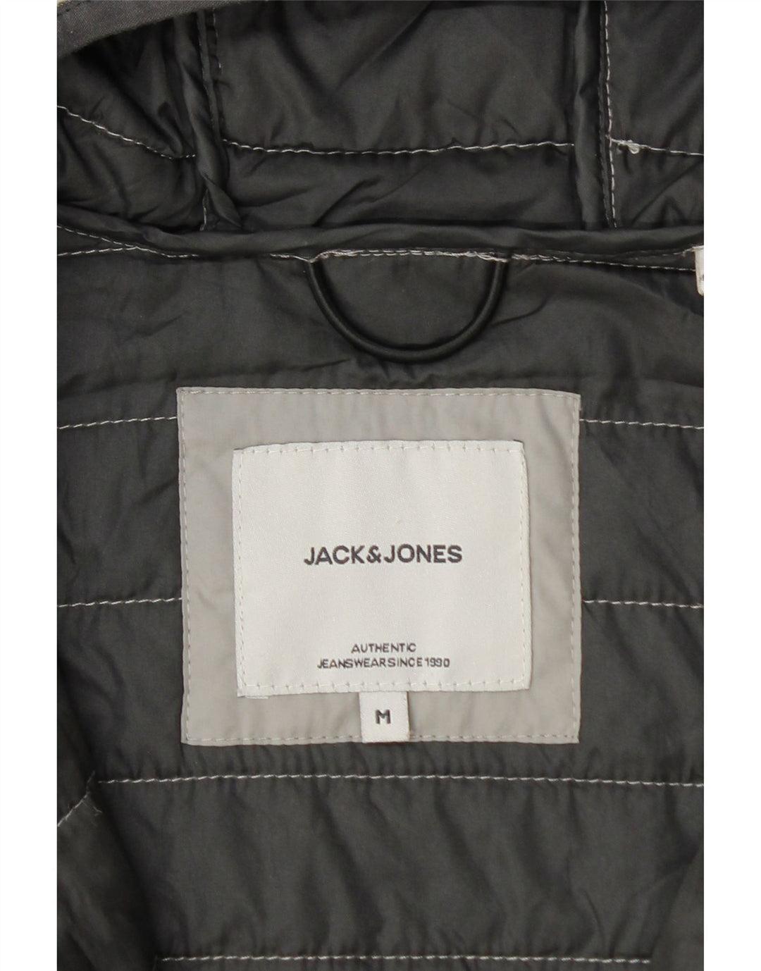 Jack & Jones Jachetă căptușită cu glugă pentru bărbați UK 38 Medium Gri Colorblock