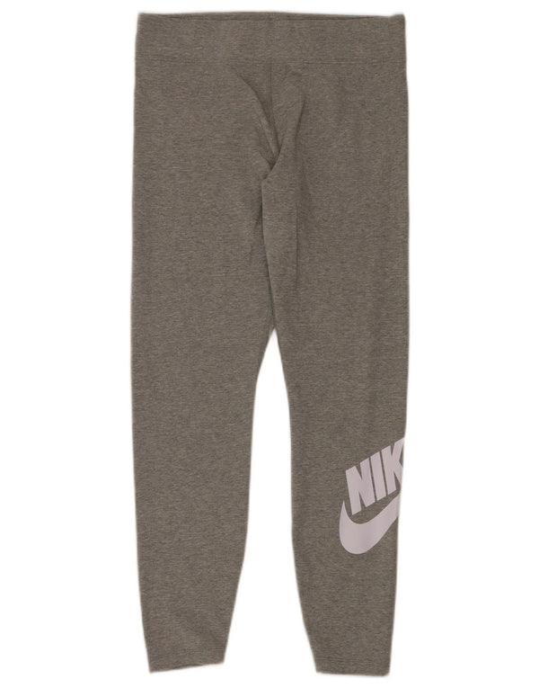 Leggings grafic NIKE pentru femei UK 14, mare, gri bumbac