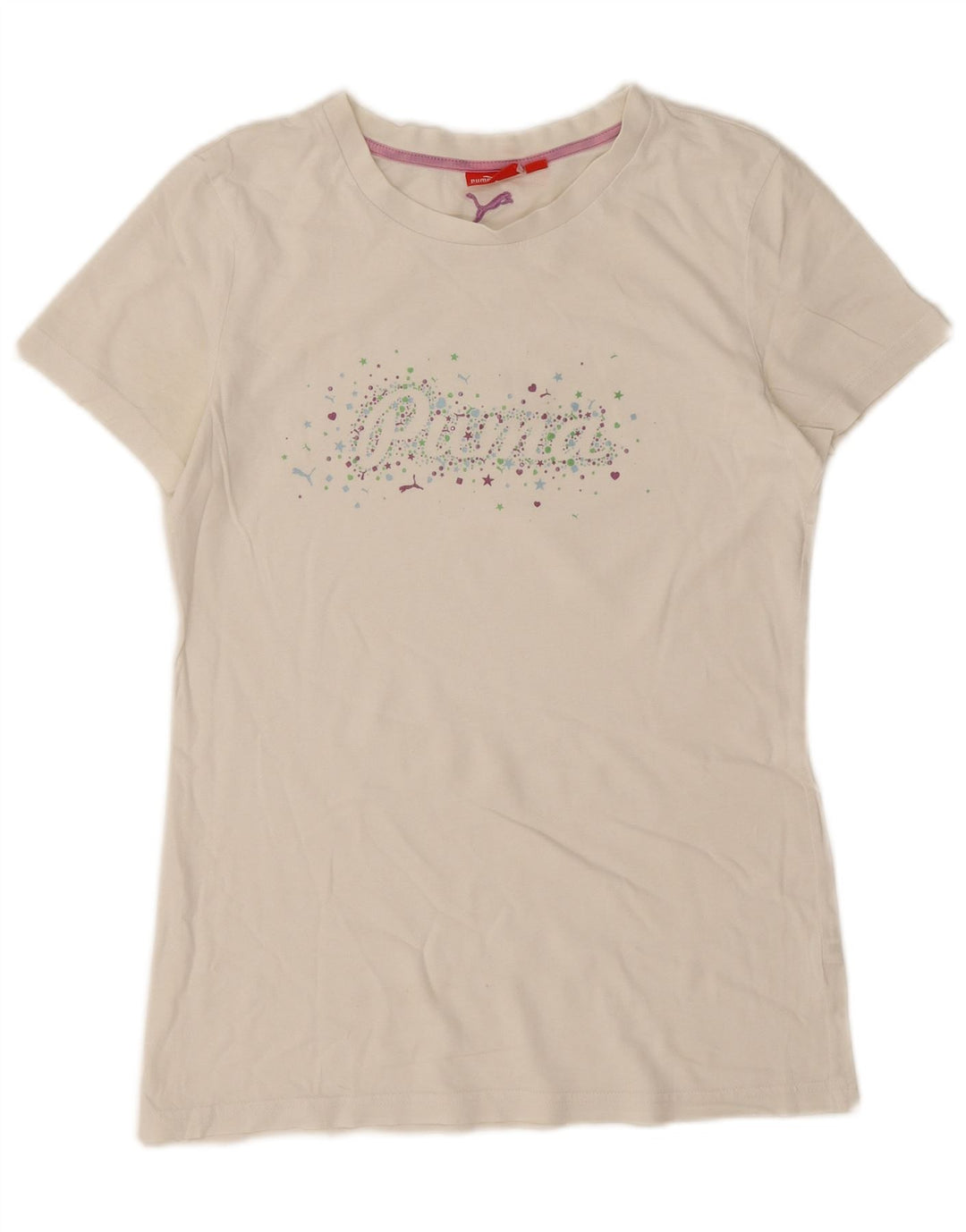 Tricou grafic Puma pentru femei Top UK 16 Large Off White