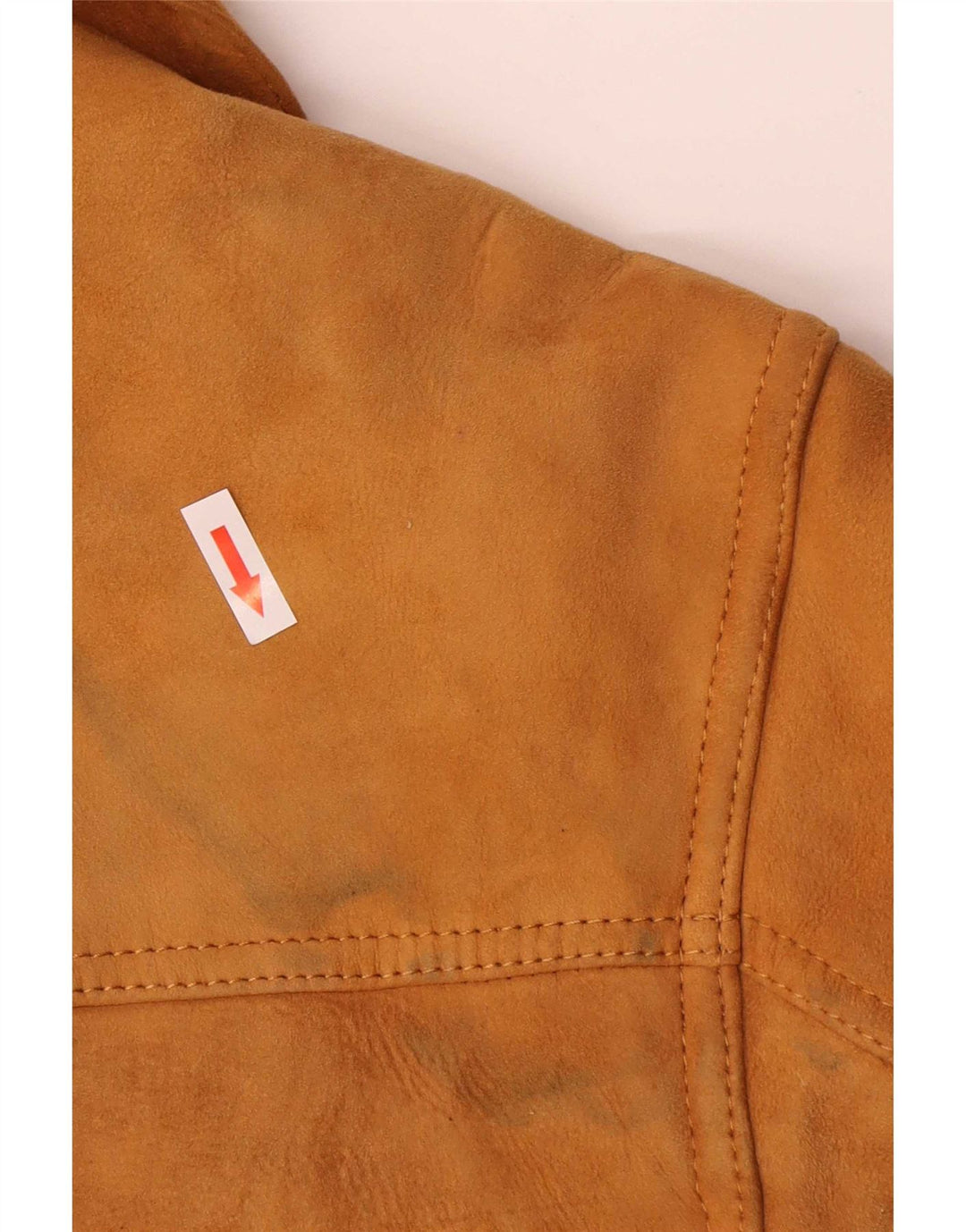 Pardesiu vintage bărbătesc din shearling IT 48 Medium Beige Piele